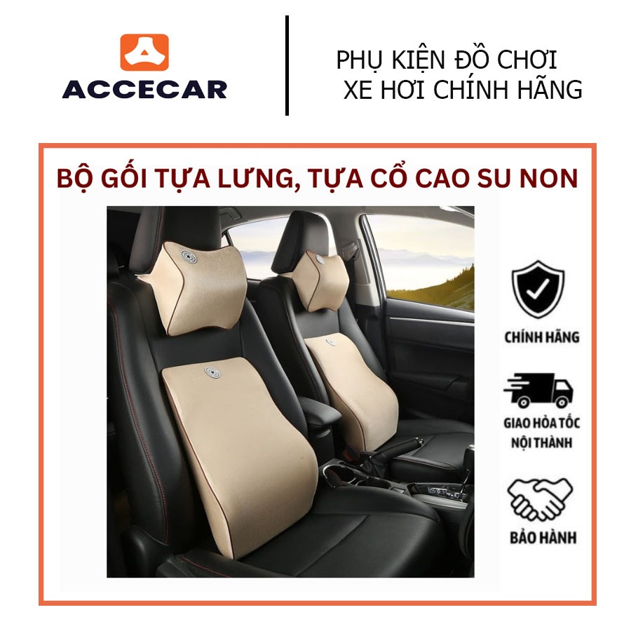 Gối tựa đầu và lưng cao su non để ghế ô tô, văn phòng S039 -  ACCECAR | BigBuy360 - bigbuy360.vn