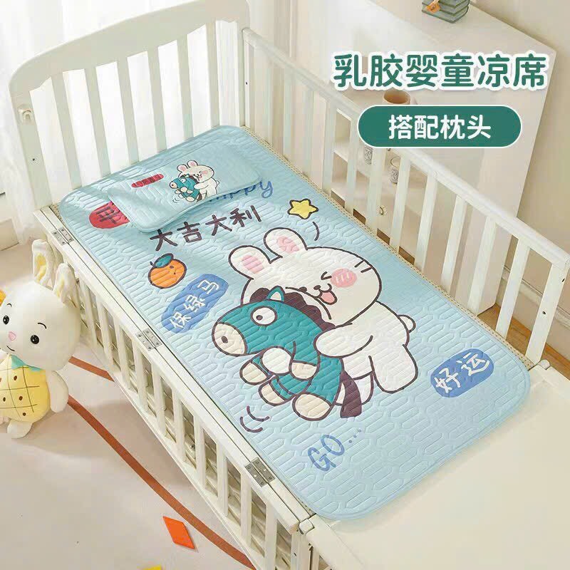 Chiếu điều hòa lụa cao su non cho bé