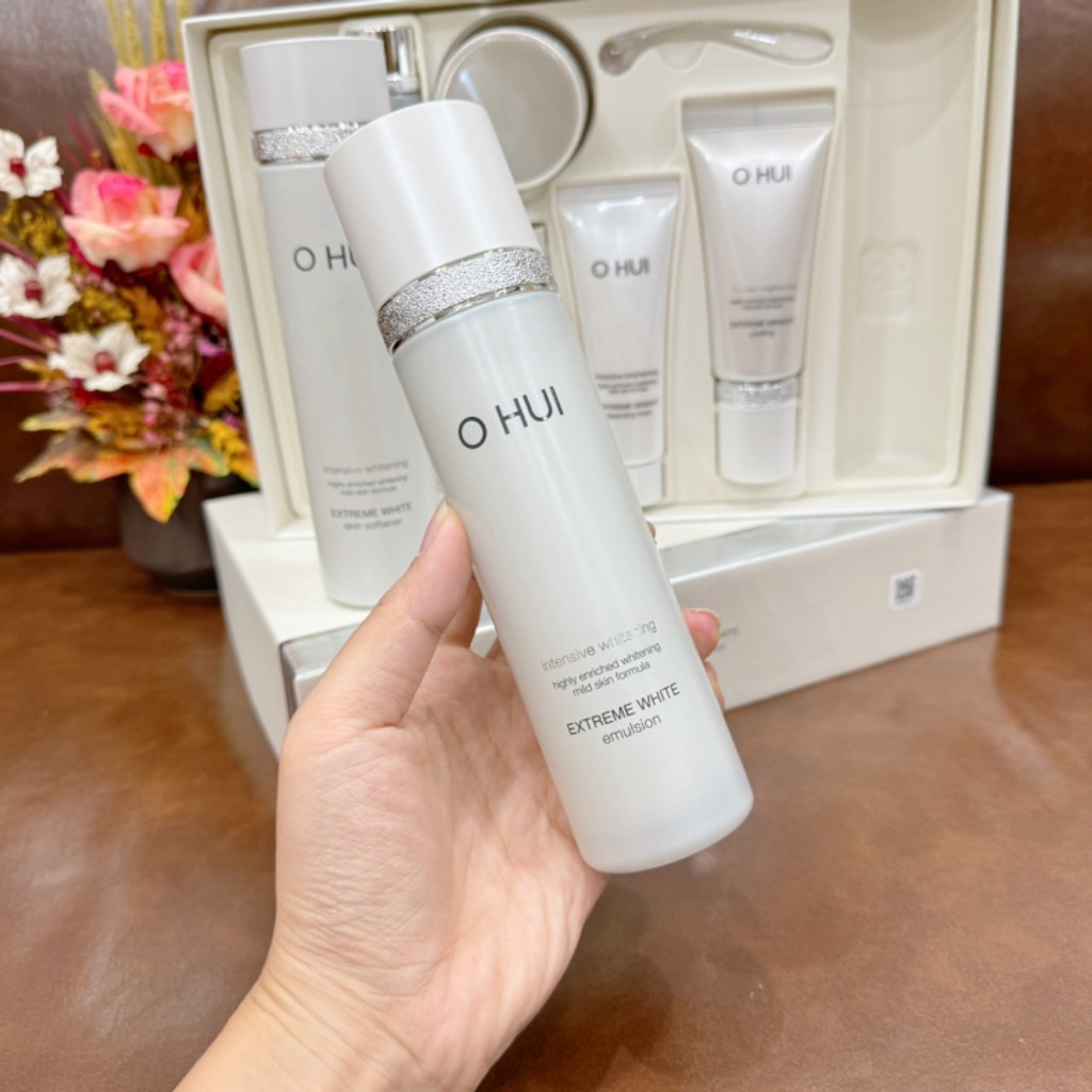Sét Nước sữa kem OHUI Exxtreme White dưỡng trắng, chống lão hóa da mẫu mới