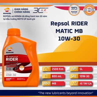 Dầu Nhớt Xe Tay Ga Repsol Rider Matic MB 4T 10w30 800ml