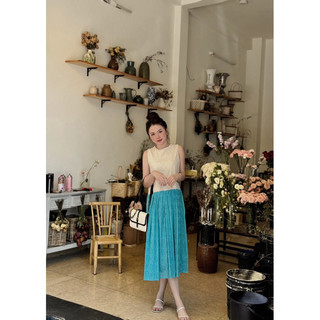 VÁY REN LỖ HÈ MAXI BIỂN ĐƠN GIẢN SUÔNG CHE KHUYẾT ĐIỂM  ( Ảnh chính chủ )