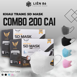 [Thùng 200 chiếc] Khẩu trang 5D Hoàng Minh Mask 3 lớp kháng khuẩn chính hãng công ty