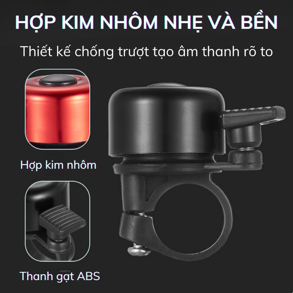 Còi Xe Đạp Chuông Xe Đạp Mini Nhiều Màu Sắc Kèn Xe Đạp Hợp Kim Nhôm Siêu Nhẹ
