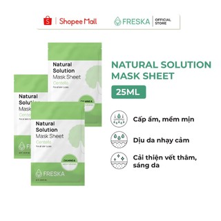  Combo 3 Mặt nạ giấy rau má Freska Natural Solution Mask Sheet – Centella 25ml