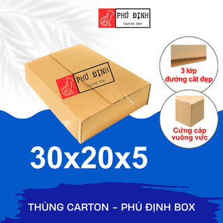 COMBO 50thùng [30x20x5] - Combo 50 Thùng Carton, Thùng Giấy đóng hàng, đóng gói mỹ phẩm