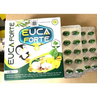 Euca Forte (100 viên) - Giảm ho, thông thoáng mủi họng, đau rát họng, khản tiếng, hắt hơi  sổ mũi, cảm lạnh