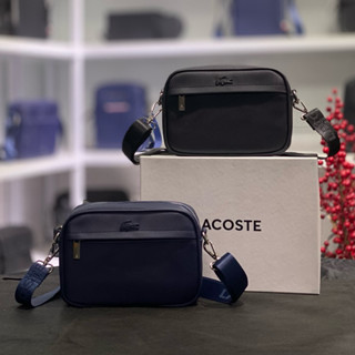 Túi đeo chéo LC phom hộp chữ nhật nam tính khóa kéo hai ngăn size 22