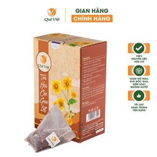  Trà hoa cúc gạo lứt Quê Việt thanh nhiệt ngủ ngon điều hoà huyết áp 600gr 