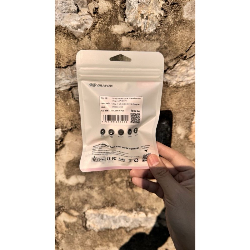 Sạc nhanh GAN 20W Drapow PN201U PowerPort PD
