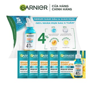  Dưỡng chất Garnier Bright Complete Anti-Acnes 4%  1.5mlX5