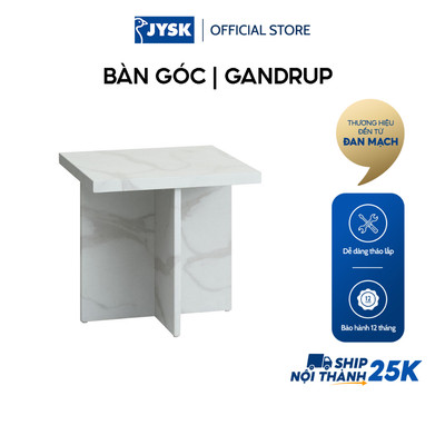 Bàn góc | JYSK Gandrup | gỗ công nghiệp | màu vân đá | R45xD45xC42cm
