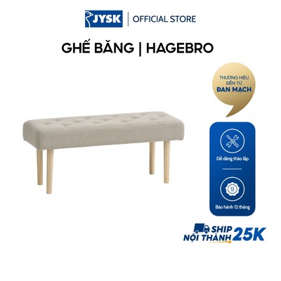 Ghế băng | JYSK Hagebro | vải polyester | màu sồi/vàng cát | R100xS36xC43cm