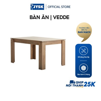 Bàn ăn | JYSK Vedde | gỗ công nghiệp màu sồi đậm