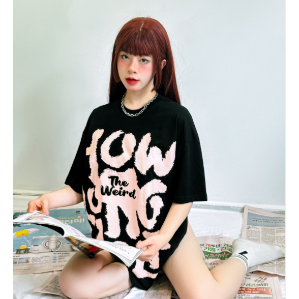 LOCAL BRAND Áo thun The Weird Phong Cách Unisex Form Rộng ATK950