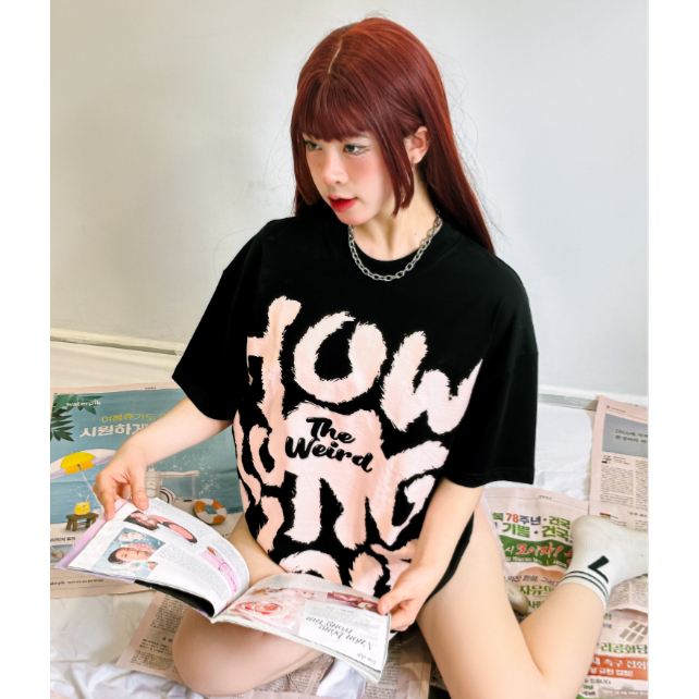 LOCAL BRAND Áo thun The Weird Phong Cách Unisex Form Rộng ATK950