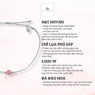 [Whiteline] Vòng tay Đào Hoa Grey (có size vòng Chân)