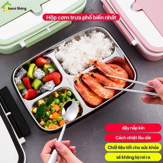 Hộp cơm văn phòng BUNA giữ nhiệt 4 ngăn bằng thép không gỉ,hộp cơm dữ nhiệt đa năng chất lượng cao
