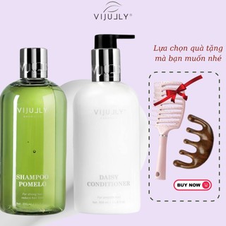 Vi jully cặp dầu gội bưởi kem xả phục hồi hư tổn - dầu gội kem xả bưởi mọc tóc nhanh giảm rụng 350ml