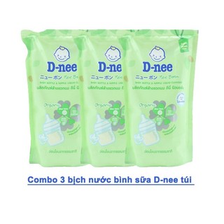 Túi nước cọ bình sữa Dnee organic 500ml mẫu mới dautayshop.vn