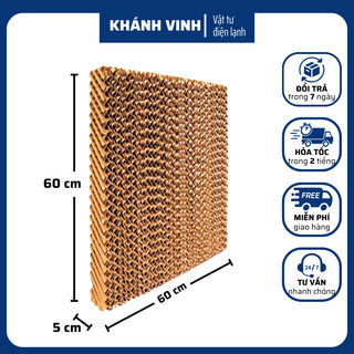 Tấm làm mát quạt điều hoà 60x60x5cm loại sóng lớn, tấm làm mát cooling pad cho quạt điều hòa, quạt hơi nước