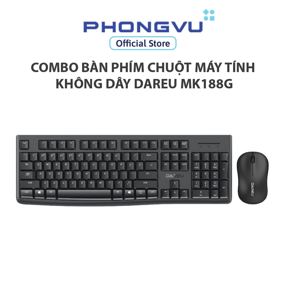 Combo bàn phím chuột máy tính không dây DAREU MK188G - Bảo hành 24 tháng