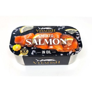 Cá hồi hun khói ngâm dầu vitafish premium 120g