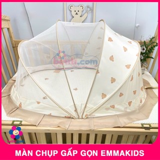 Màn chụp gấp gọn cho bé emmakids, mùng chụp chống muỗi 4 khung chắc chắn có cúc bấm gấp gọn tiện lợi chính hãng