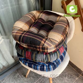 Nệm ngồi , nệm bệt, đệm ngồi kiểu nhật cao cấp 40,45cm họa tiết kẻ