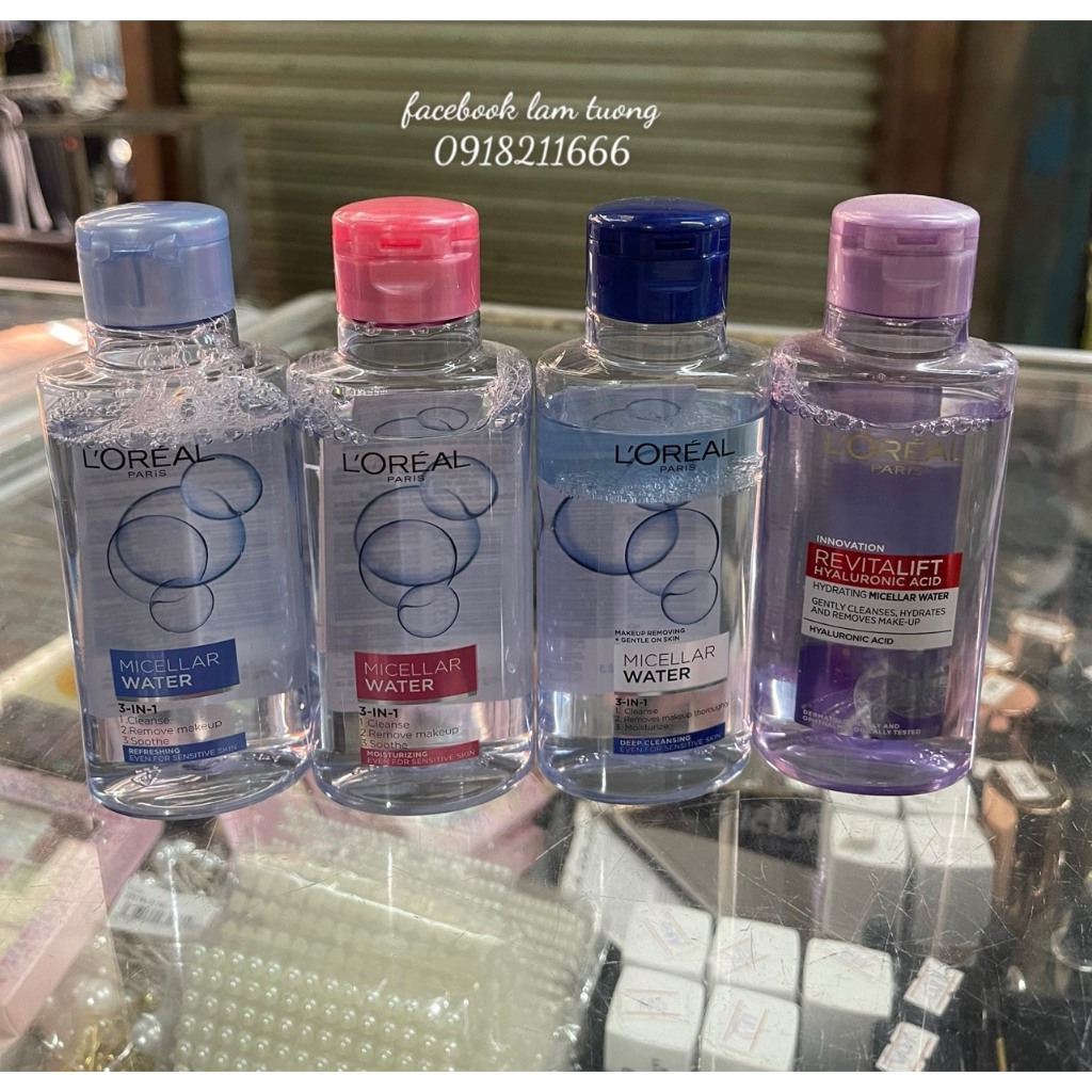 Nước tẩy trang loreal paris mini 30ml,95ml