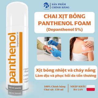 Xịt bỏng khẩn cấp panthenol 5% foam giúp làm mát dịu kích ứng phục hồi làn da tổn thương do bị bỏng