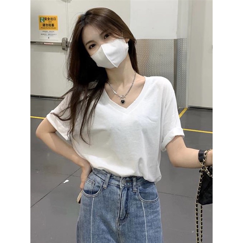 Áo thun trơn BASIC TRƠN Cổ V 250gsm cotton Thấm Hút mồ hồi ( Có bigsize) | BigBuy360 - bigbuy360.vn