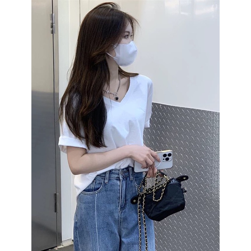 Áo thun trơn BASIC TRƠN Cổ V 250gsm cotton Thấm Hút mồ hồi ( Có bigsize) | BigBuy360 - bigbuy360.vn