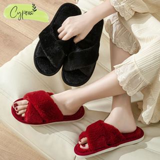 Dép Lông Quai Chéo Đế Nhựa Chống Trơn Đi Trong Nhà Văn Phòng Dạo Phố - D18