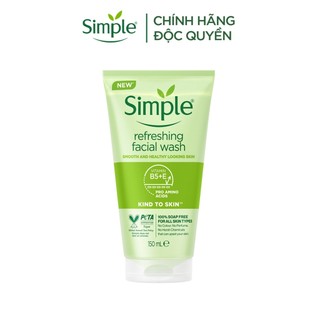 (Chính Hãng) Sữa Rửa Mặt Simple Giúp Da Sạch Thoáng 150ml Anh