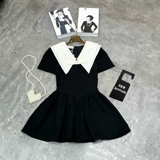 Váy chữ A cổ nơ đuôi cá