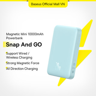Sạc Dự Phòng Baseus PD 20W 10000mAh Nhỏ Sạc Dự Phòng Không Dây Có Nam Châm