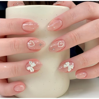 Charm tim đính móng , set 10 viên charm tim nail , phụ kiện trang trí móng  an an nail