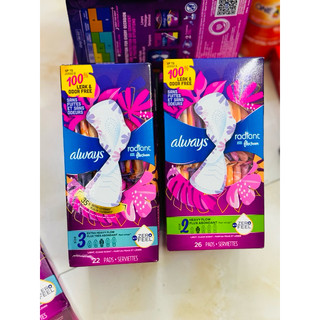 | 3 SIZE | Băng Vệ Sinh ALWAYS RADIANT cao cấp của Mỹ.