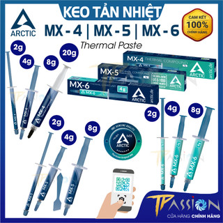 Keo tản nhiệt Arctic MX4 MX5 MX6 - 2g, 4g, 8g, 20g, 45g - Mẫu mới MX-4 MX-5 MX-6 năm 2024 hiệu năng cao QR Check