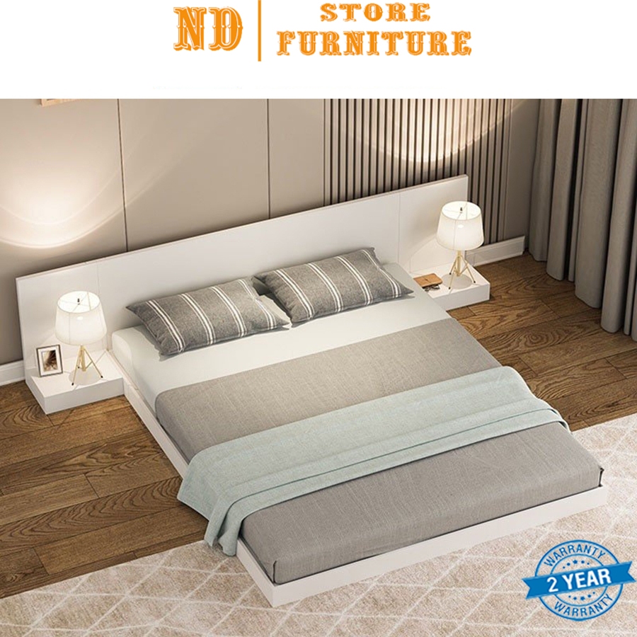 [FREESHIP] Giường ngủ bệt có đầu, giường ngủ kiểu nhật bằng gỗ MDF chống ẩm giá tốt NHG73