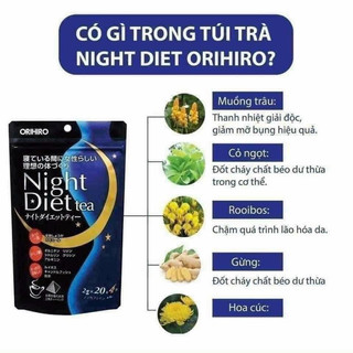 Trà giảm cân Night Diet Tea Orihiro Nhật Bản