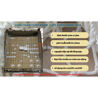 Lưới chắn container 💖 𝑭𝑹𝑬𝑬𝑺𝑯𝑰𝑷 💖 lưới chắn hàng hóa sợi dù đảm bảo an toàn lưới chắn container dùng cho cont20, cont40