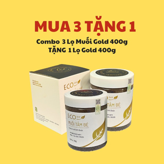 Tặng 1 lọ eco gold - combo 3 lọ muối tắm bé eco gold 400gr muối tắm bé thảo dược eco gold 400gr