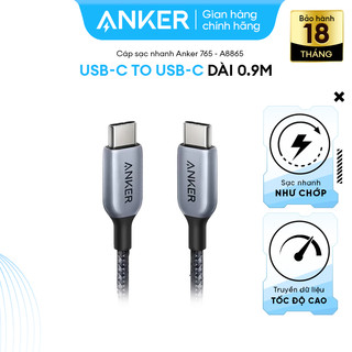 Cáp sạc nhanh Anker 765 USB-C to USB-C - Dài 0.9m - A8865