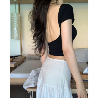 Áo thun croptop khoét lưng [HÌNH THẬT ]