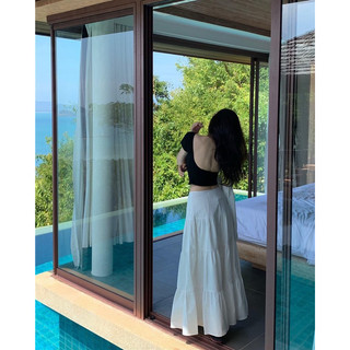 Áo thun croptop khoét lưng [HÌNH THẬT ]