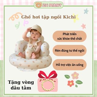 Ghế hơi tập ngồi Kichilachi chất liệu nhựa Vinyl trơn mịn, giúp bé có tư thế ngồi chuẩn, tốt cho xương dososinh2x