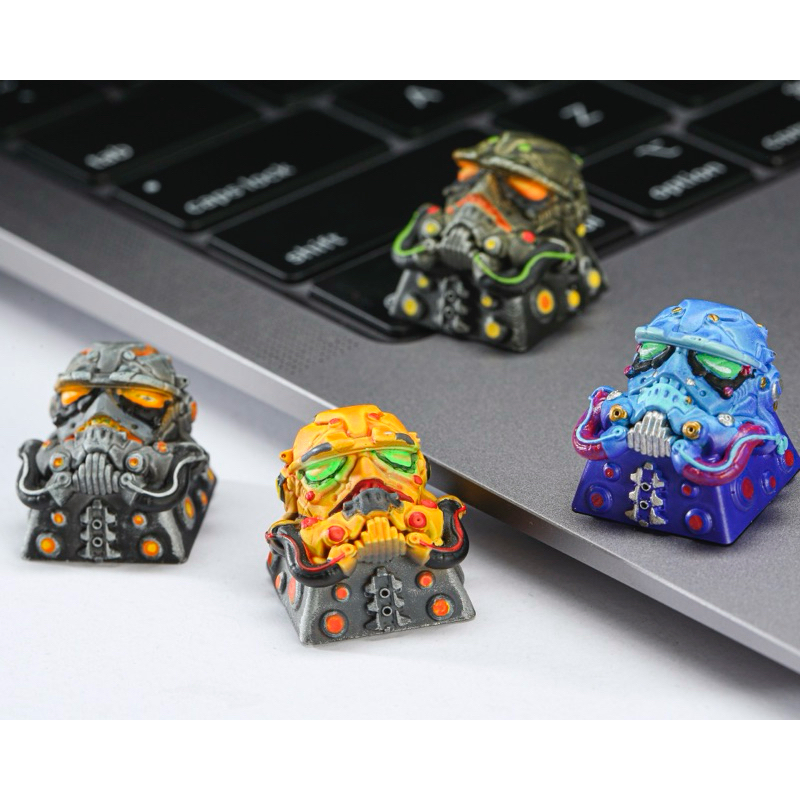 Nút bàn phím cơ Cyberpunk trooper, Keycap resin Cyberpunk trooper, Keycap Artisan Cyberpunk trooper