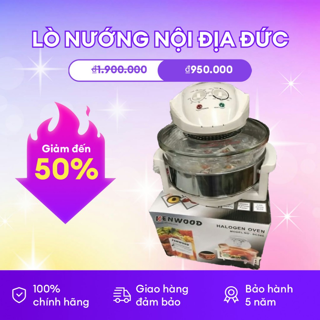 Lò nướng halogen Đức - Dung tích 20l