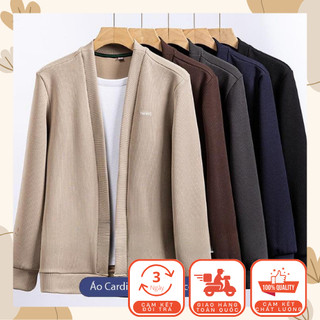 Áo cardigan nam nữ len tăm cotton 2 lớp menswear áo len
